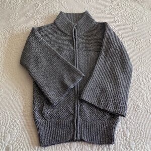 Yaya Aflalo silver metallic cardigan w/ front pockets & wide sleeves